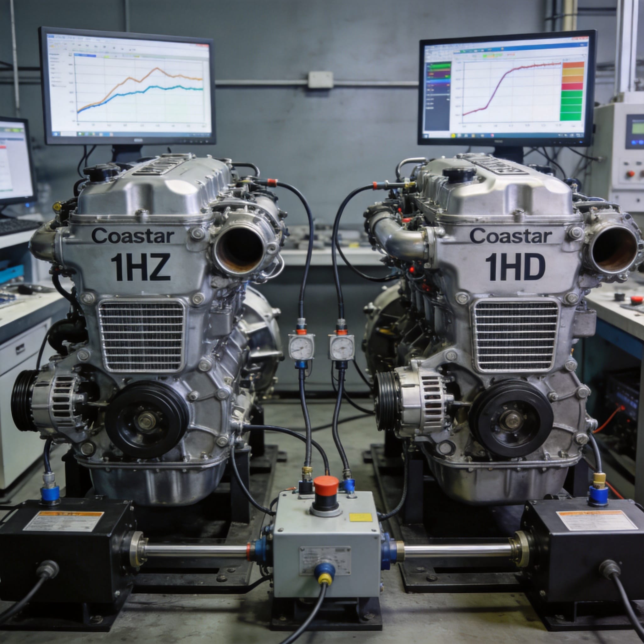 Dyno-Diagramm zum Vergleich der Drehmomentkurven von 1HZ und 1HD