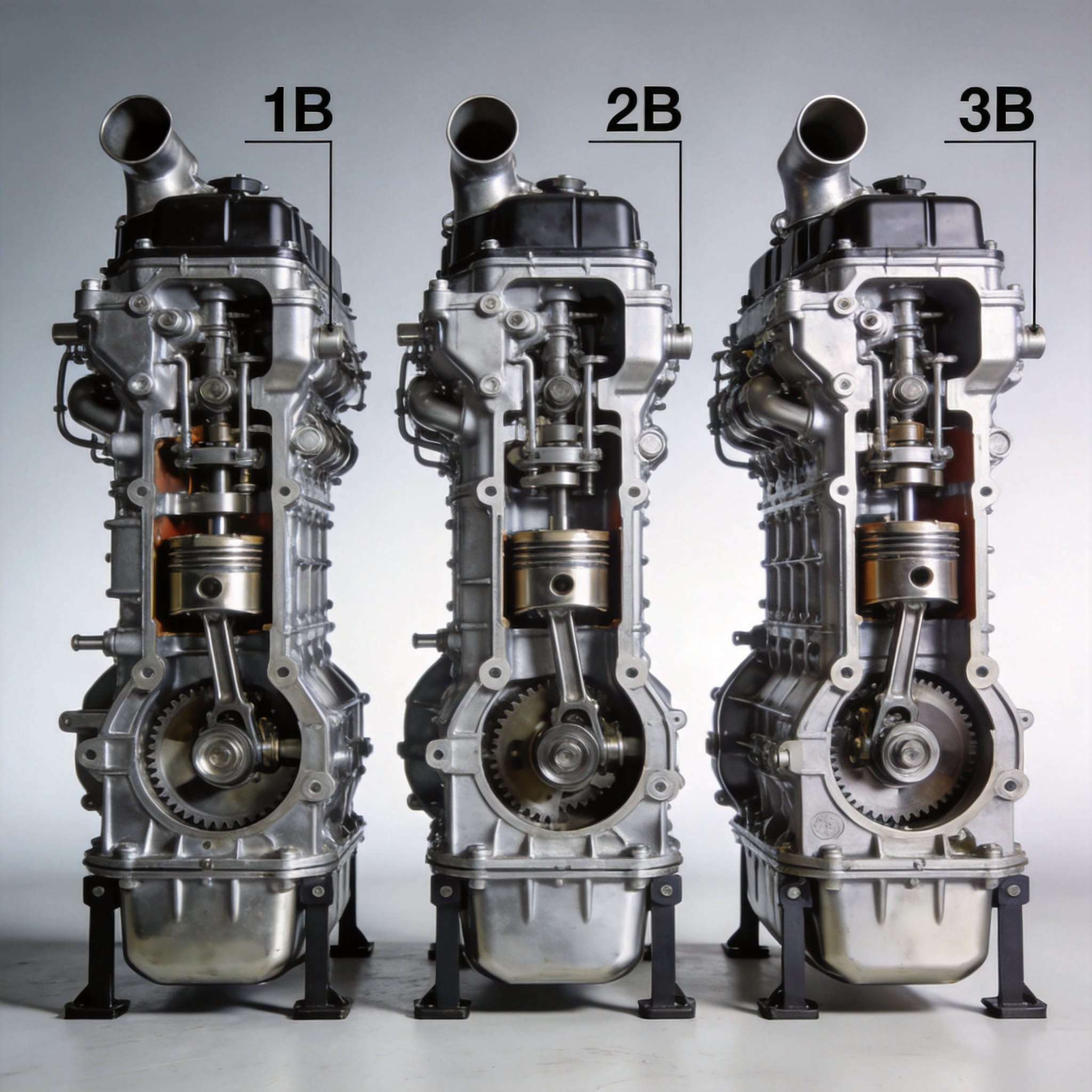 Moteur Toyota 3B avec pompe d'injection et collecteur d'admission