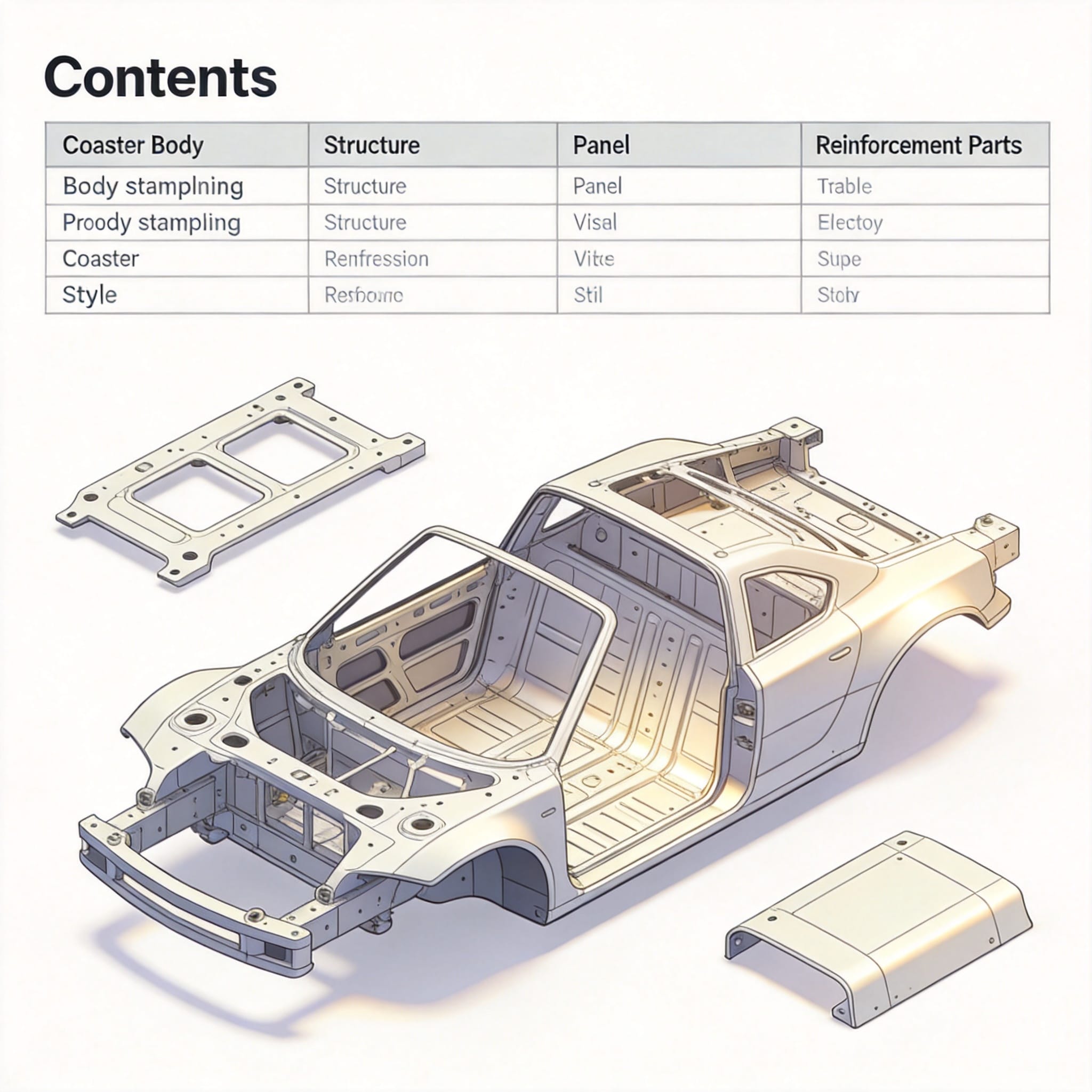 Coaster body stampings classification overview