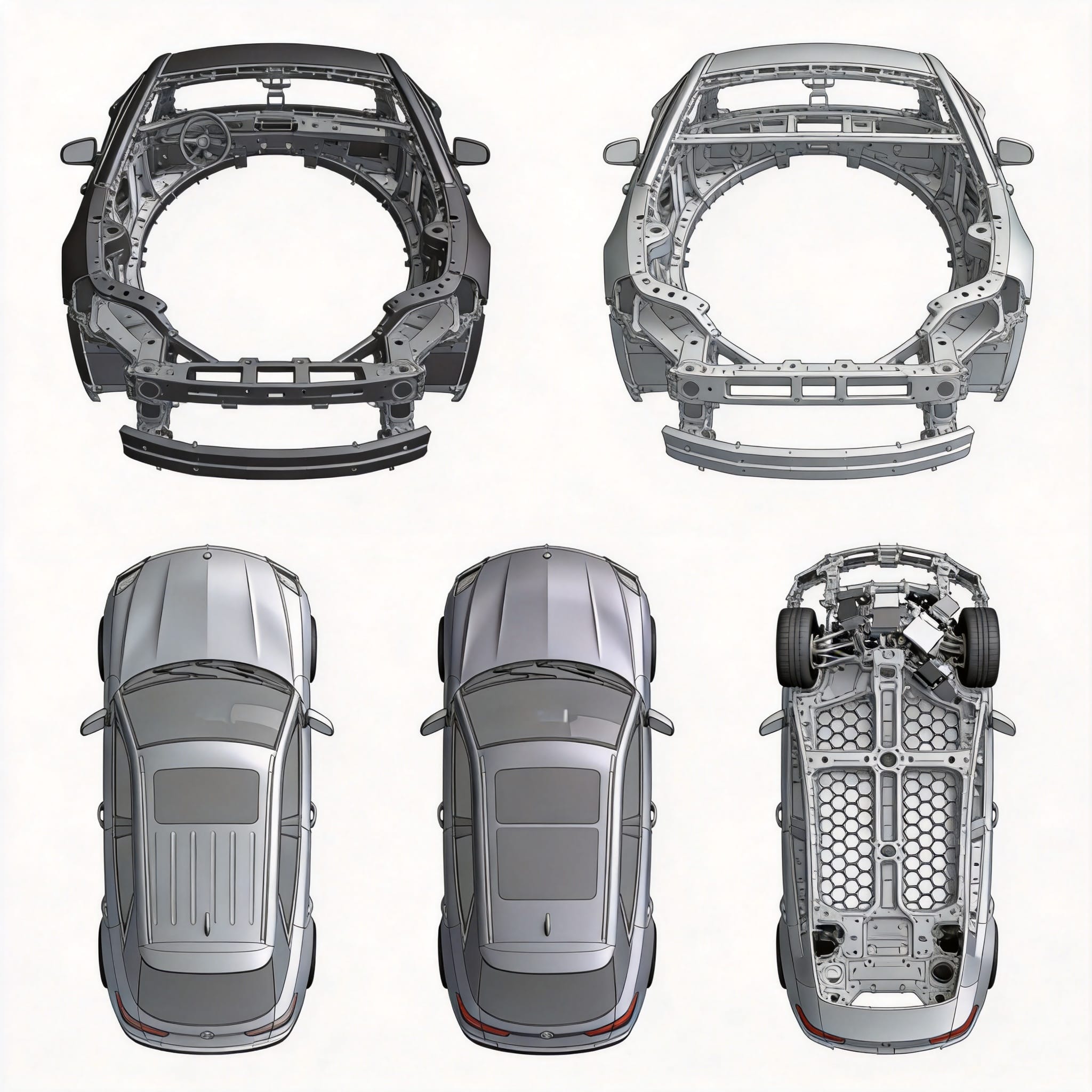 Evolution of coaster ringed frame body from generation 1 to 4