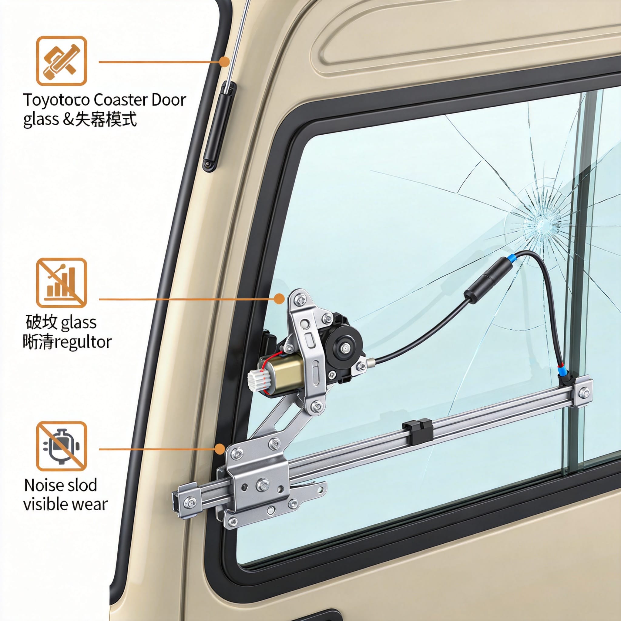 Applying lubricant to Coaster door track