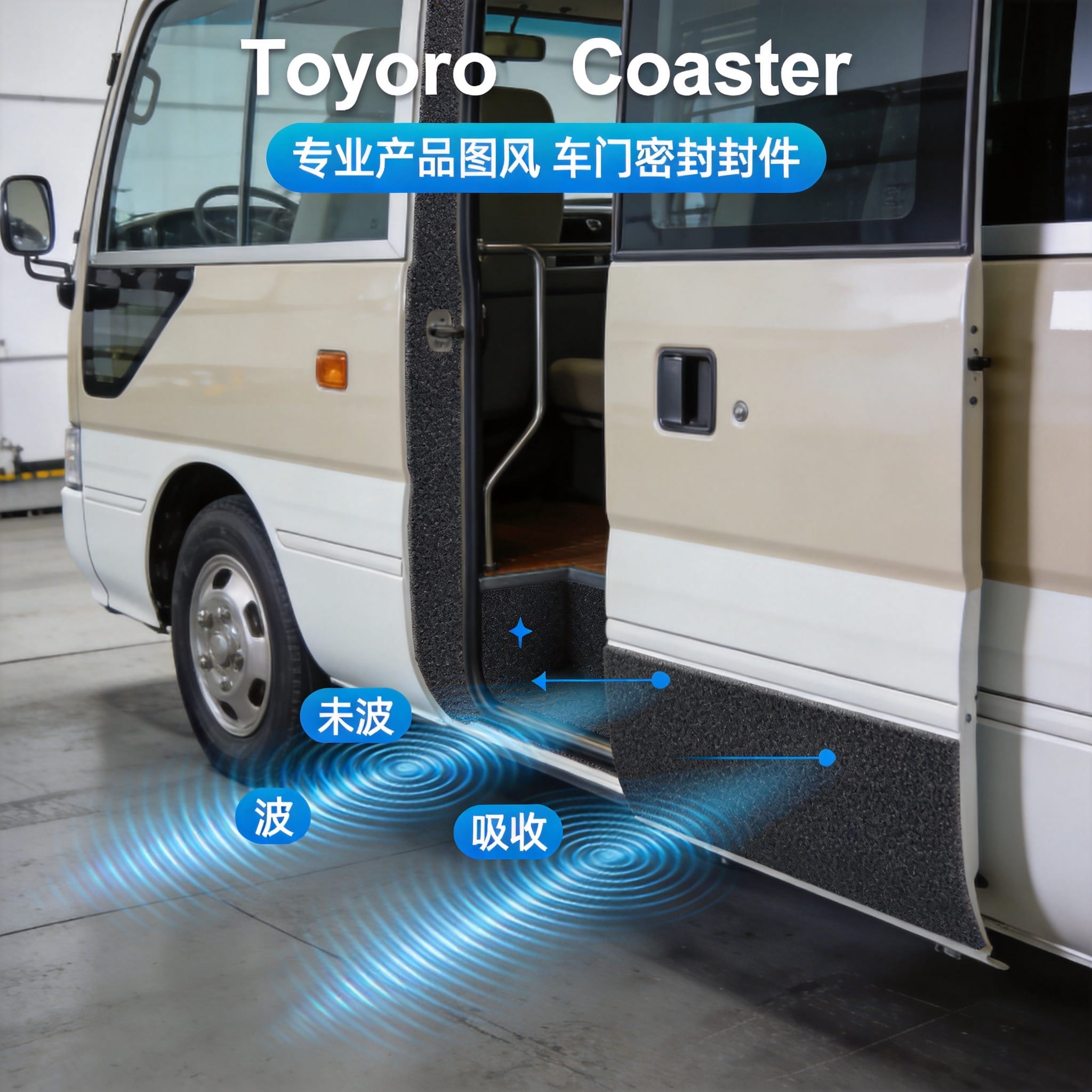 Sound level meter testing on Coaster door