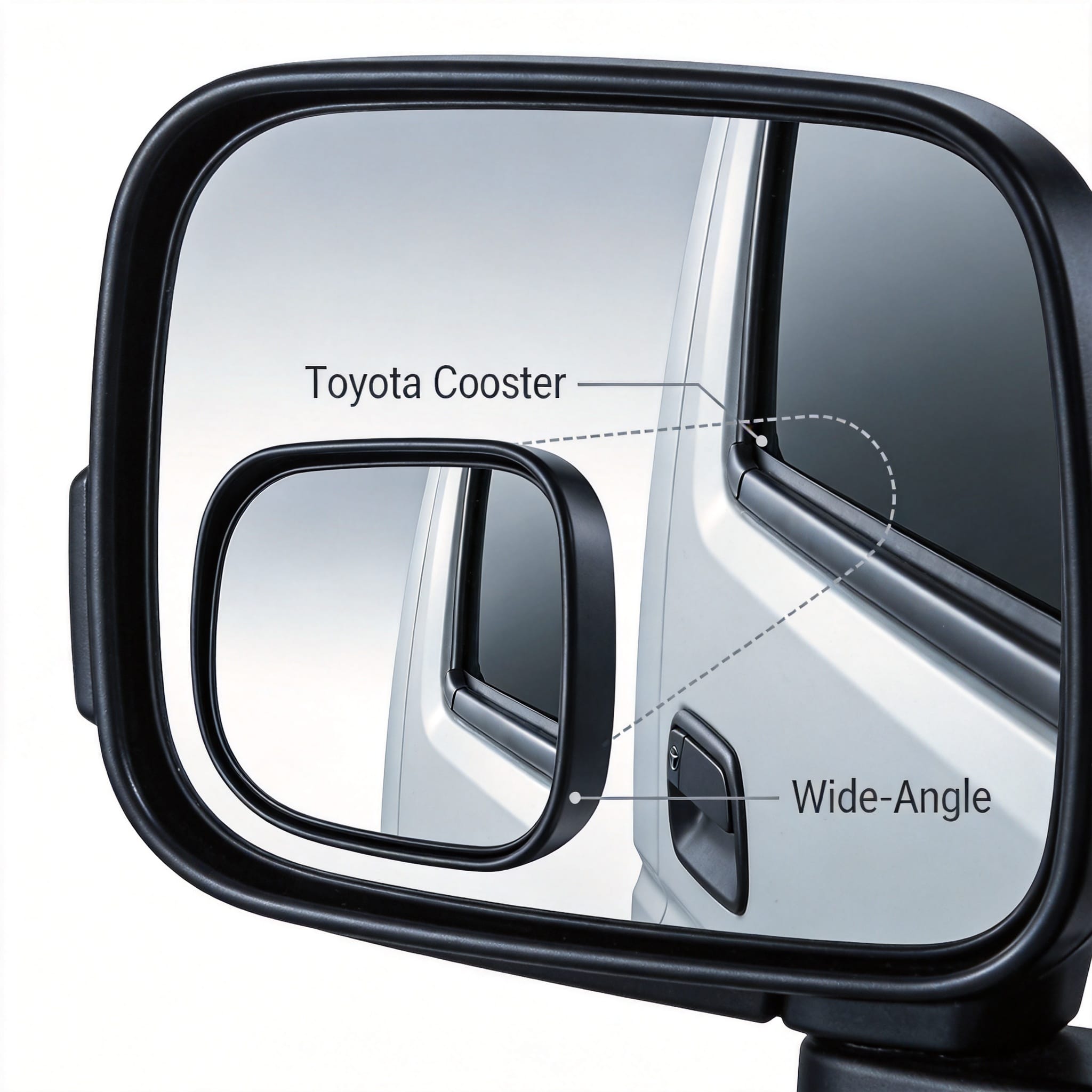 Comparison of flat and convex mirror distortion
