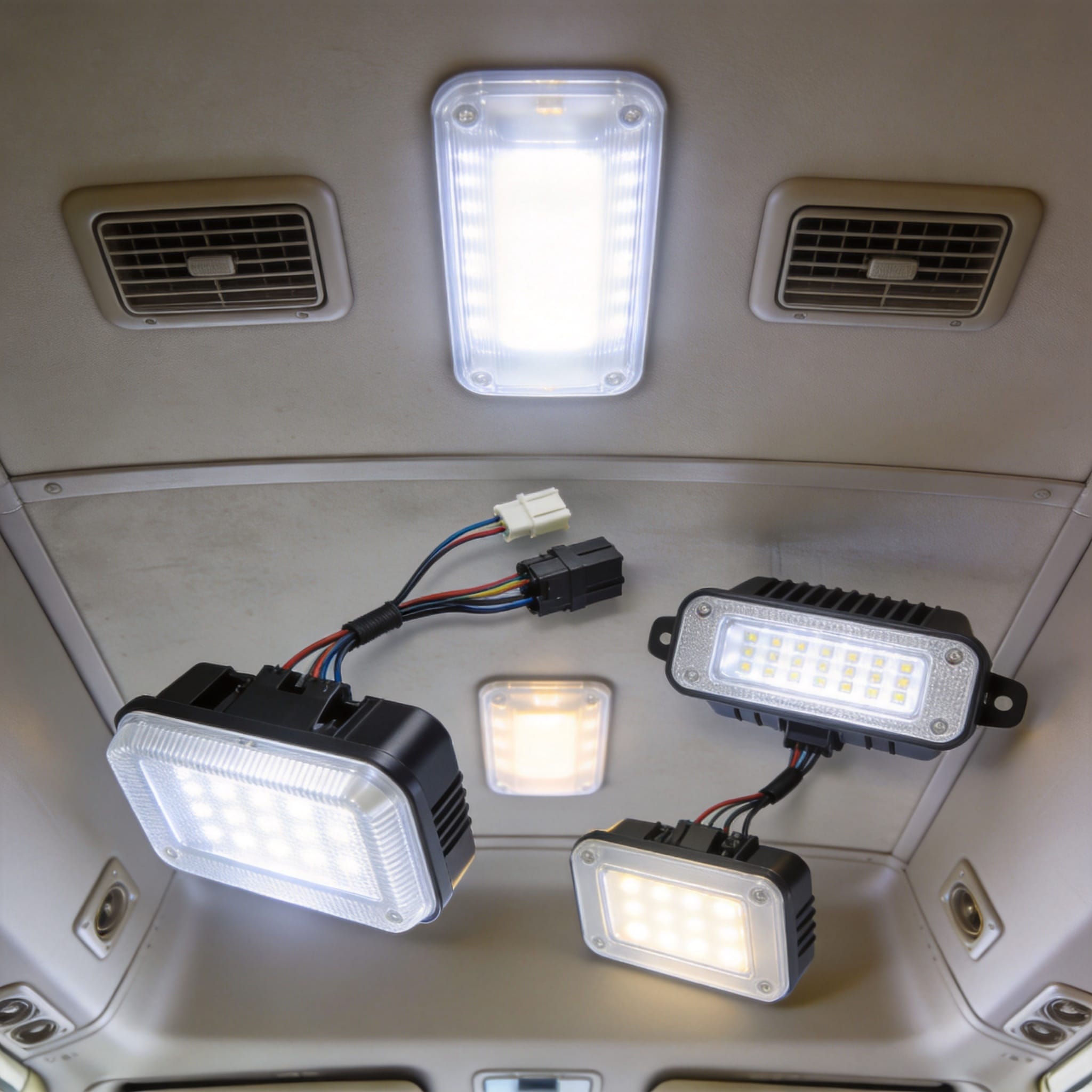 remplacement du boîtier de plafonnier Toyota Coaster