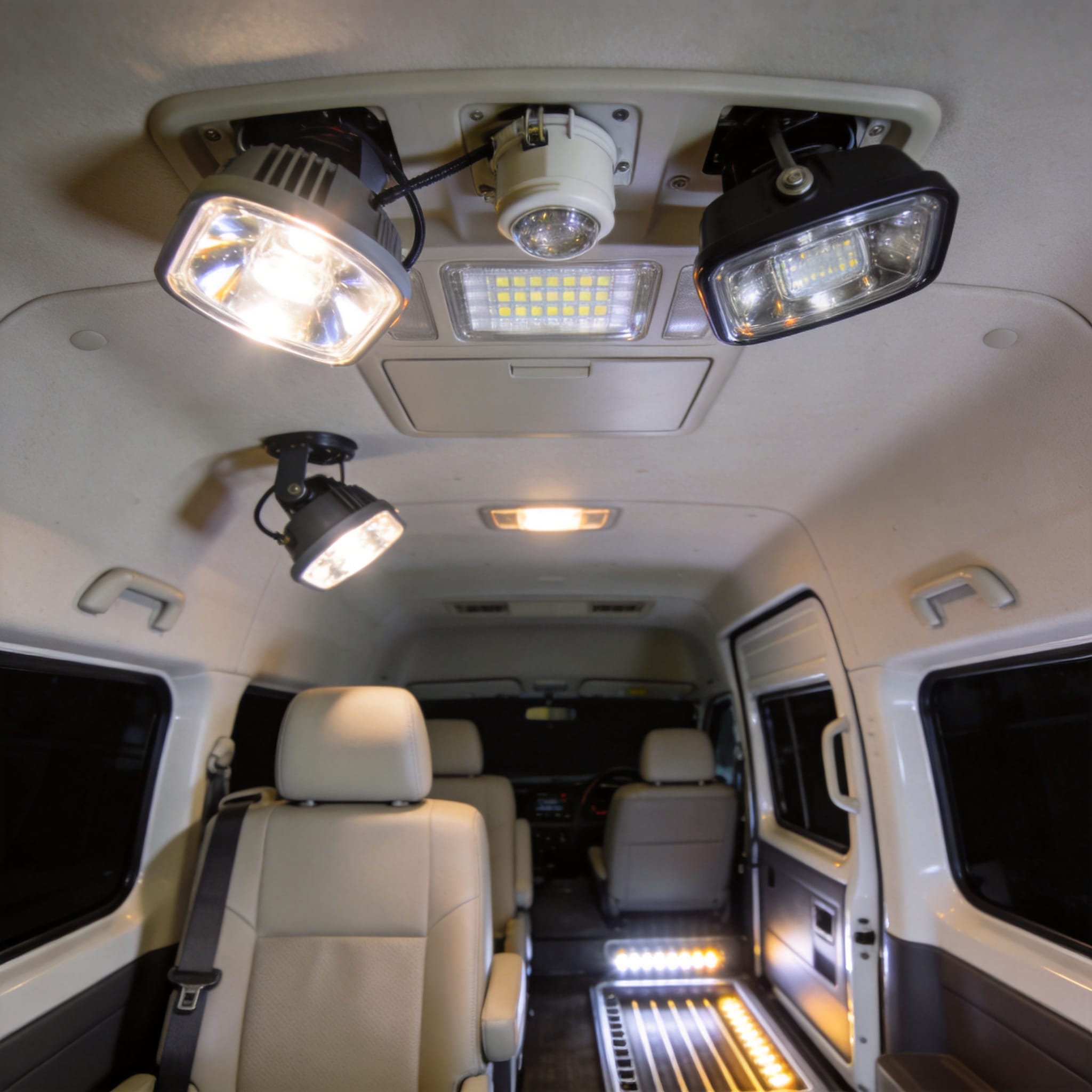 Remplacement de l'ampoule de la lampe de lecture côté conducteur d'une Toyota Coaster